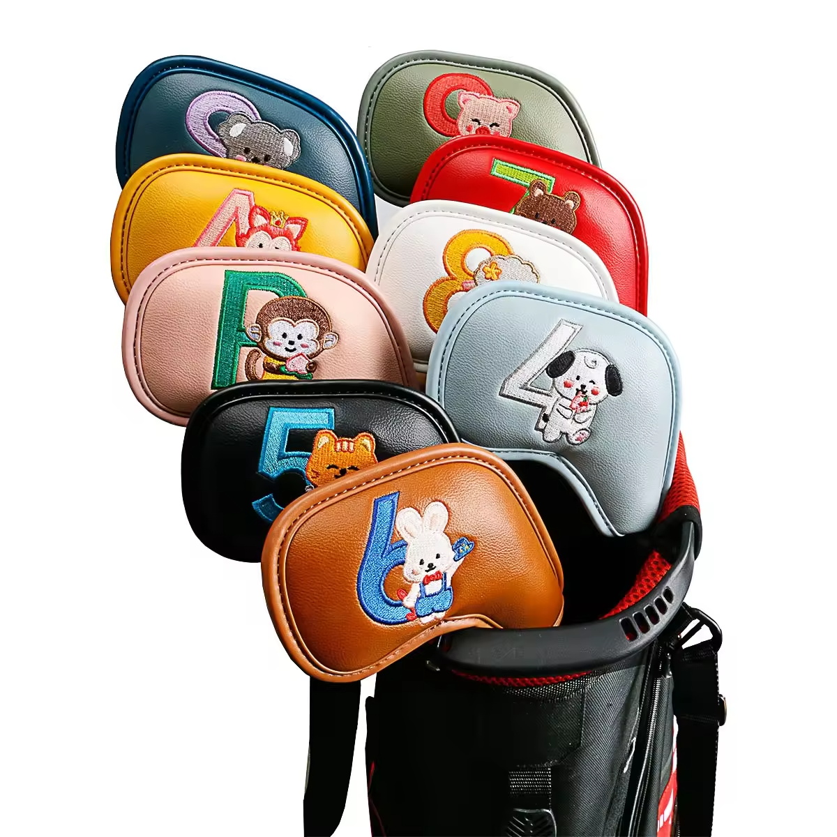 Golf Equipment And Accessories - 9Pcs 귀여운 만화 동물 골프 아이언
