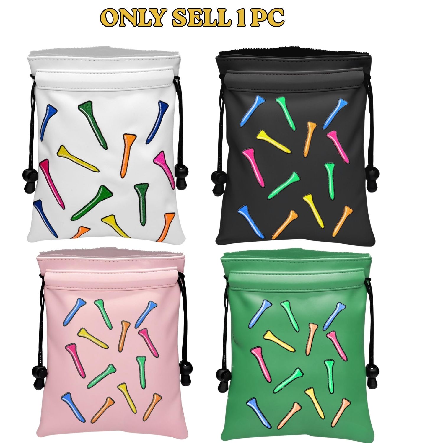 재미있는 골프 귀중품 파우치 골프 티 패턴 PU 가죽  - Golf Equipment Drawing 리뷰 및 가격