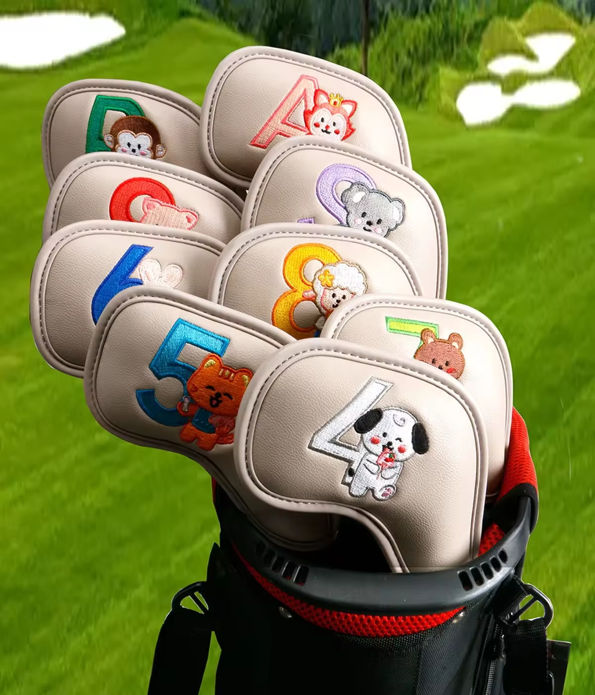 9Pcs 귀여운 만화 동물 골프 아이언 헤드 커버, P - Golf Equipment And Accessories 리뷰 및 가격