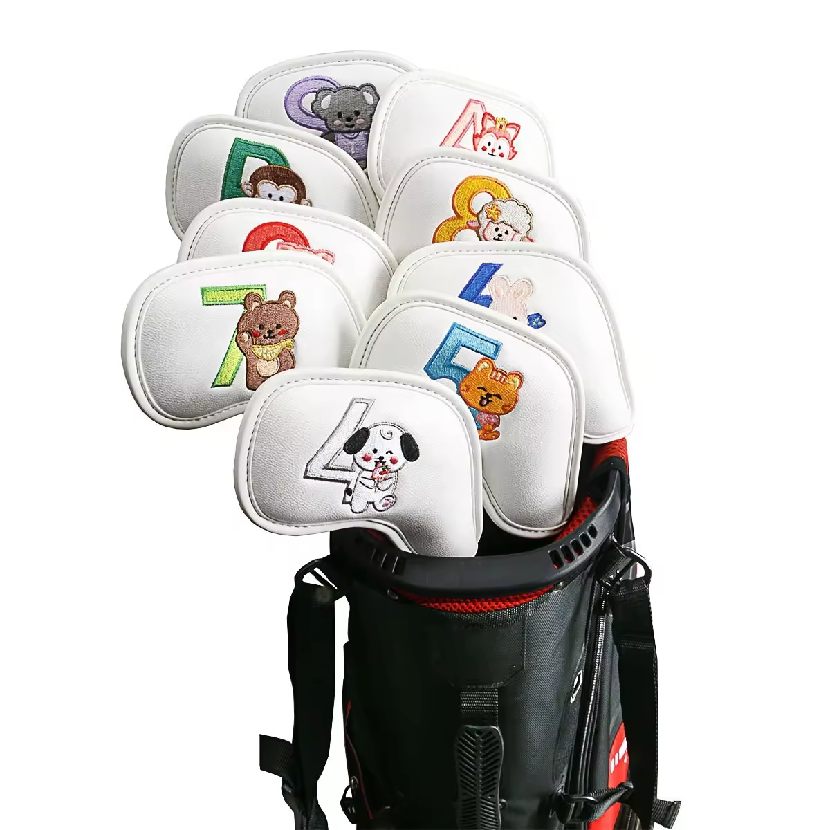9Pcs 귀여운 만화 동물 골프 아이언 헤드 커버, P - Golf Equipment And Accessories 리뷰 및 가격